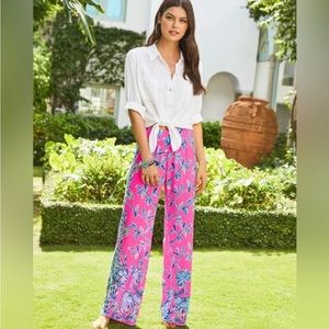Lilly Pulitzer Bal Harbour Palazzo Pant Slathouse Jungle print. Size XL. New